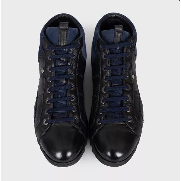 Zilli Black Leather Sneakers - EU 43 - Picture 2 of 5